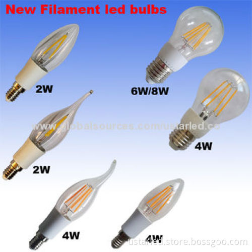2W E12 LED bulbs, 220lm, CRI>80, CE and RoHS, equal to 20W halogen bulb, 360D, PC+glass, AC85-265V
